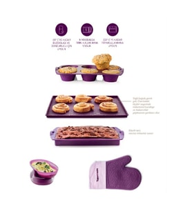 TUPPERWARE FIRIN KALIBI MOR SET ESC