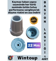 #Baston Kauçuk Kaymaz Dayanıklı Yedek Pabuç Güvenli Ortopedik Siyah Destek Baston Lastiği 22 Mm