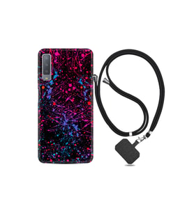 Samsung Galaxy A7 2018 Kılıf Desenli Silikon Ipli Boyun Askılıboyalar 1660