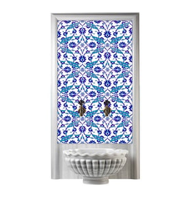 Armada Çini 60x100 Cm Ac 32 Selçuklu Serigraf Türk Hamamı Pano