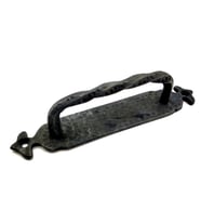 Antika Tarz Dekoratif Pirinç Burgulu Çekme Kol - 205x33 Mm, Oksit