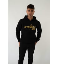 İSTANBUL MAFIA Kapşonlu Siyah Unisex Sweatshirt Hoodie Polar + HEDİYE