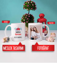 İngilizce Öğretmenine Hediye İngilizce Öğretmeni Kupa Bardak Fotoğraflı