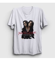 Presmono Unisex Beyaz Paranormal Müzik Alice Cooper T-Shirt 498667tt
