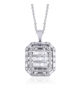 0.70 Karat Baget Pırlanta Kolye