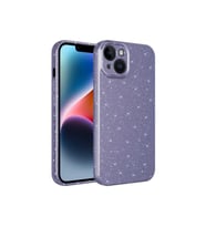 Apple iPhone 14 Plus Uyumlu Kılıf Kamera Korumalı Simli Lüks Zore Koton Kapak (Mor)