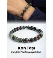 Kan Taşı Doğal Taş Küre Kesim 8mm Bileklik