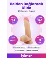 20,5 Cm Çift Katmanlı Gerçekçi Belden Bağlamalı Dildo Penis – iyimor