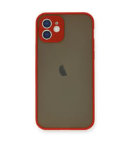 Apple iPhone 12 Mini Kılıf Montreal Silikon Kapak - Kırmızı