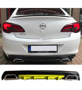 Opel Astra J Sedan Sarı Difüzör Çiftli Kare Egzoz Görünümlü D Tip Difizör