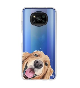 Poco X3 Pro / X3 NFC Uyumlu Sevimli Köpek Tasarımlı Şeffaf Telefon Kılıfı