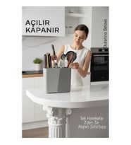 Akıllı Sürgülü Bıçaklık ve Kaşıklık Organizeri - Ayarlanabilir Tezgah Üstü Mutfak Düzenleyici