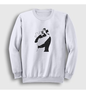 Presmono Unisex Beyaz Kiss Valentine's Day Sevgililer Günü Sweatshirt 285412tt (Beyaz)