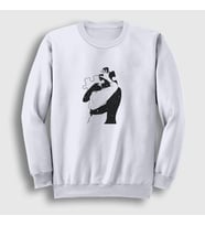 Presmono Unisex Beyaz Kiss Valentine's Day Sevgililer Günü Sweatshirt 285412tt (Beyaz)