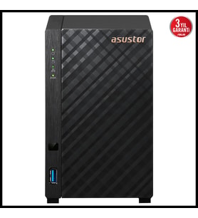 Asustor As1102tl, 1gb Ddr4 Ram, 2 Yuvalı (2x22tb Destek), 1x1gbe Network, Usb 3.2, Usb 2.0, Tower Na