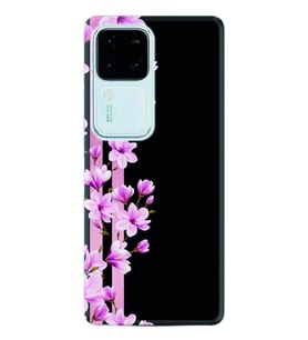Vivo V30 Kılıf Desenli Silikon Pink Flowers 3 1393