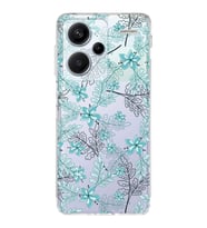 PrintiFy Xiaomi Redmi Note 13 Pro Plus Uyumlu Kamera Korumalı Floral Su Yeşili Tasarımlı Kılıf