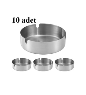 Çelik 10 Adet 10 cm. Büyük Kafe Restaurant Lokanta Kül Tablası Küllük cin545-10