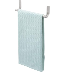 iDesign 82700 Forma Banyo, Mutfak Duvarları, Dolaplar, Tezgah Üstü için Kendinden Yapışkanlı Havlu Tutacağı, 1'li Set, Fırçalanmış Paslanmaz Çelik
