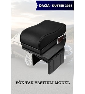 dacia duster 2024 kol dayama Lüks geniş model Yastıklı Siyah Deri