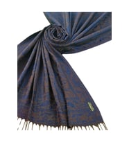 Kalın Kışlık Paşmina Şal 75x190 cm (Mavi)