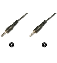 Stereo Ses Kablosu, 3.5 mm erkek - 3,5 mm erkek, 2.50 metre, CCS, 2x0.10/10 zırhlı, siyah renk