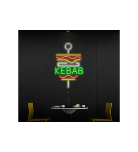 KEBAB Yazılı ve Şekilli Neon Tabela