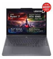 Lenovo Legion 5 15AHP10 Amd Ryzen 7 260 20-Gbddr5 512 GB SSD Rtx 5060 8gb 15.3" Wuxga (1920X1200) IPS 165Hz 115W Freedos 83M00064TRAT34