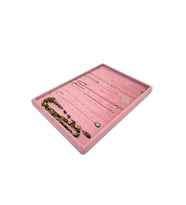 Tesbih Bileklik Kolye Tablası Pembe Kadife