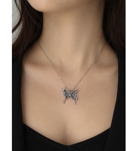 Butterfly Figürlü Kadın Kolye Parlak Metal Tasarım Şık Hediye Kolyesi