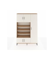 Arges Dolap 11 Raflı 5 Kapaklı 132x30x195 Çam-Aytaşı/Çam
