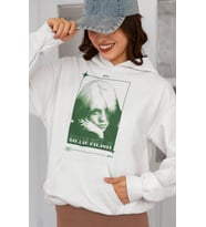 Billie Eilish Baskılı Unisex Oversize Şarkıcı Hoodie