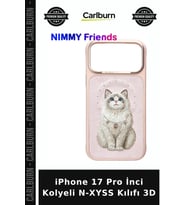 iPhone 17 Pro İnci Kolyeli N-XYSS Kılıfı 3D Özel Tasarım Yenilikçi Telefon Aksesuarı