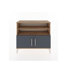 Arges Şifonyer 3 Raflı 2 Kapaklı 88x30x80 Çam-Antrasit