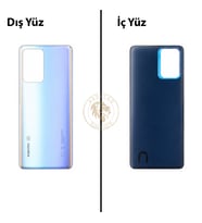 Xiaomi Mi 11-T Gök Mavisi Arka Pil Kapağı Batarya Kapağı Lazer Kesim Back Cover