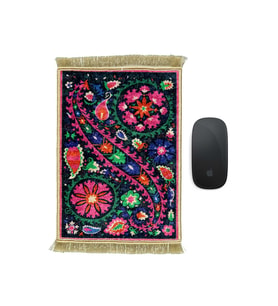 Bursa İpek Pembe Dekoratif Küçük Halı Mousepad