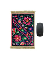 Bursa İpek Pembe Dekoratif Küçük Halı Mousepad