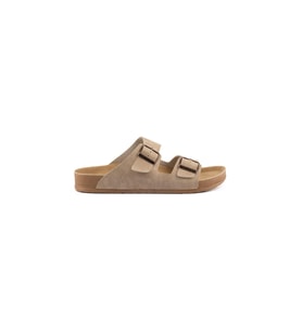 Roy Jones BreezeStep Unisex Bej Çift Toka Günlük Terlik 6500