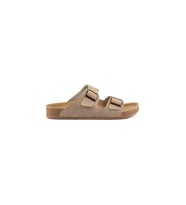 Roy Jones BreezeStep Unisex Bej Çift Toka Günlük Terlik 6500
