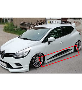 Renault Clio 4 Rs Yan Marşpiyel Seti Mat Siyah Plastik 2 Adet 2012-2019
