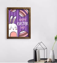 BK Gift Paskalya Bayramı Doğal Masif Ahşap Çerçeveli Tablo 45x65cm-6