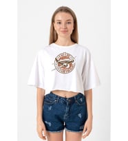 Indiana Jones Lao Che Air Freight Beyaz Kadın Crop Tshirt