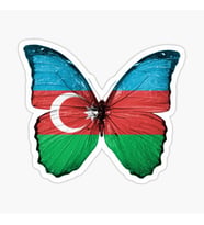 Azerbaycan Azerbaijan 17 Cm Araba Sticker Etiket MD17