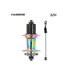 Hassns Pro 7 Rainbow Bisiklet Göbek Seti Arka Kaset Göbek Seti 32 Delik 6 Vida Qr Mandal Tek Arka (Kırmızı)