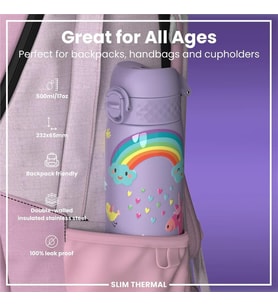 İnce Su Termosu - Mor Unicorn - 500 ml - Sızdırmaz
