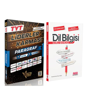 Liderler Karması TYT Paragraf Denemeleri ve AKM Dil Bilgisi Soru Bankası Seti 2 Kitap