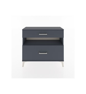 Arges Şifonyer Tek Raflı 2 Çekmeceli 88x30x80 Antrasit-Antrasit