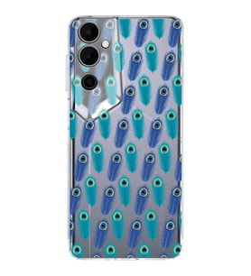 PrintiFy Tecno Pova Neo 2 ile Uyumlu Nazar Boncuğu 4 Baskılı Kamera Korumalı Şeffaf Silikon Kılıf