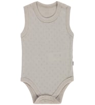 Civil Baby Jakarlı 3-36 Ay Çıtçıtlı Badi - Kahve