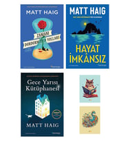 Gece Yarısı Kütüphanesi - Hayat İmkansız - Zamanı Durdurmanın Yolları - Matt Haig (2 NOT DEFTERLİ) (Renksiz)